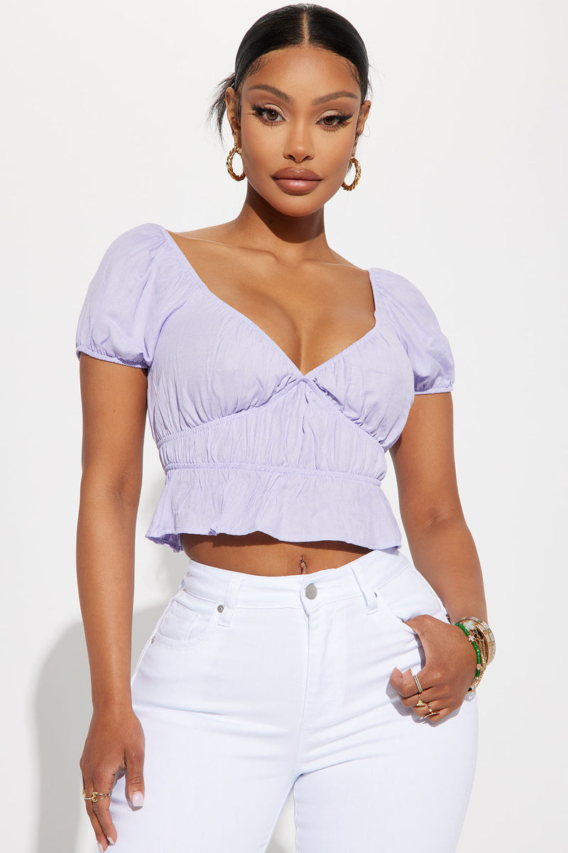 Brunch On Me Top - Lavender Brunch On Me Top - Lavender - Image 1
