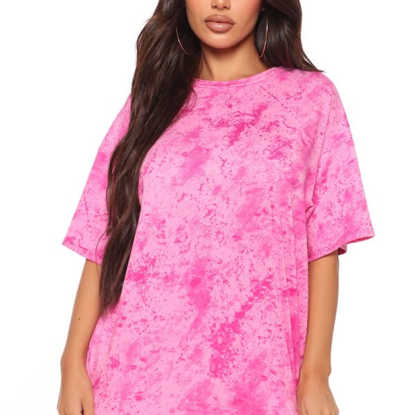 Chelsea Biker Short Set - Fuchsia