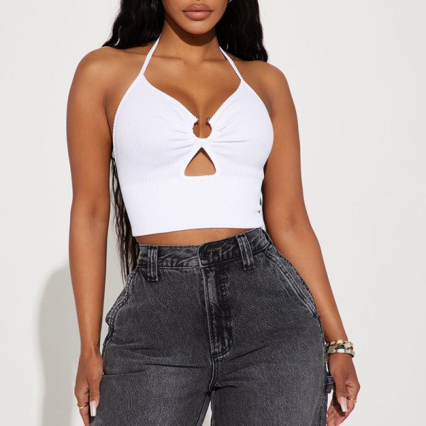 June Halter Top - White