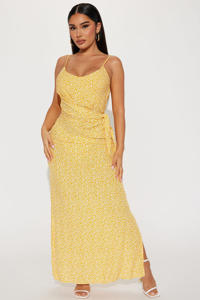 Marley Floral Maxi Dress - Yellow/combo Marley Floral Maxi Dress - Yellow/combo - Image 1