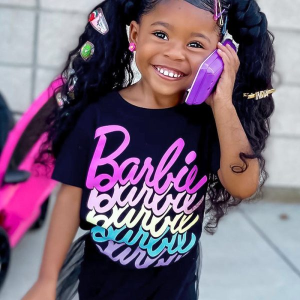 Mini Barbie Brand Tee - Black