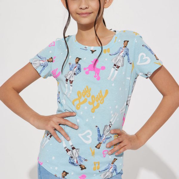 Mini Lay Lay Always Short Sleeve Tee - Light Blue