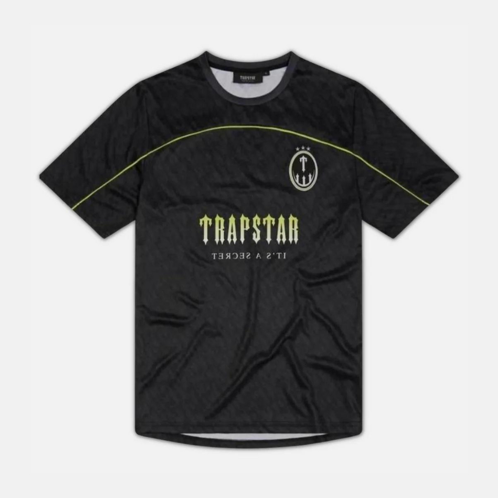 Trapstar T Football Jersey - Black/Lime Trapstar T Football Jersey - Black/Lime - Image 1